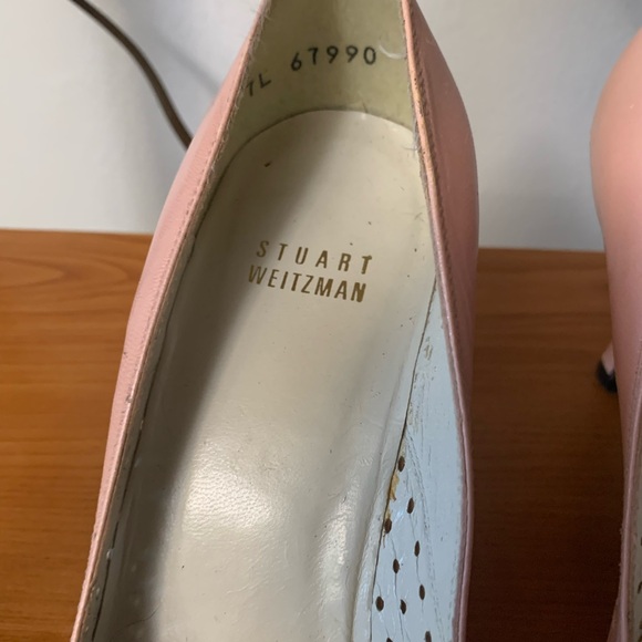 Stuart Weitzman Peep-Toe Pink Heels - Picture 4 of 6